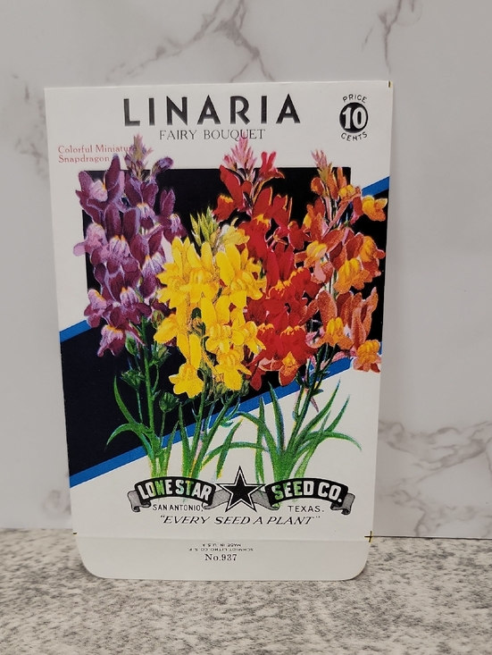 Vintage Other - Vintage Linaria Empty Seed Packet set of 4 NOS New Old Stock